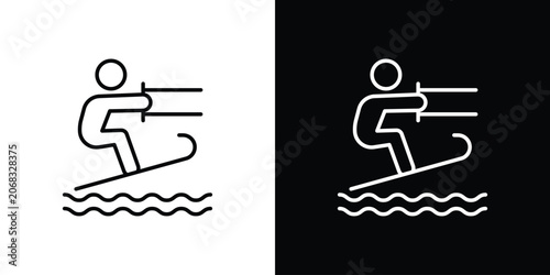 Bild auf Leinwand Kitesurf sign for web or mobile apps. EPS10