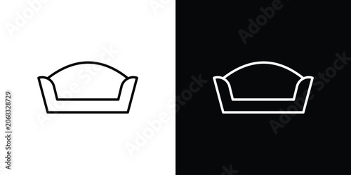Pet bed icon for web or mobile apps. EPS10