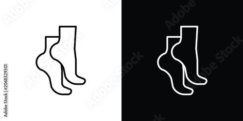 Obraz na plátně Tiptoe feet icon for web or mobile apps. EPS10
