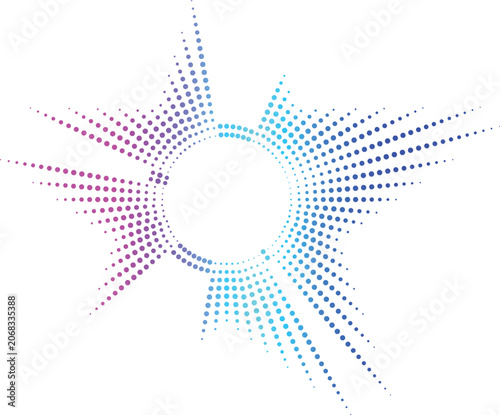 Abstract Halftone Circle equalizer music Pattern Vector Background Illustration