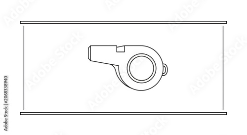 Referee Whistle on White Background - Sports Referee Equipment