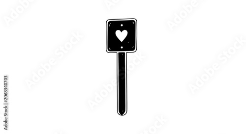 Black and White Golf Club Headcover.