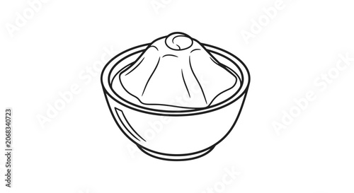 Simple Line Drawing of Lemon Squeezer.