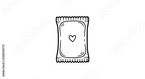 Simple Hand Drawn Love Coffee Bag.