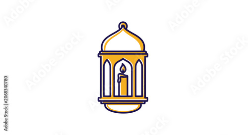 Simple Illustration of a Mosque Lantern.
