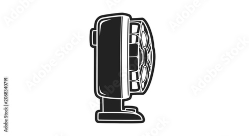 Electric Fan Illustration Simple Design.