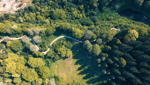aerial view of the river