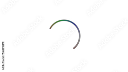 A colorful curved line with subtle gradients representing progress on transparent background