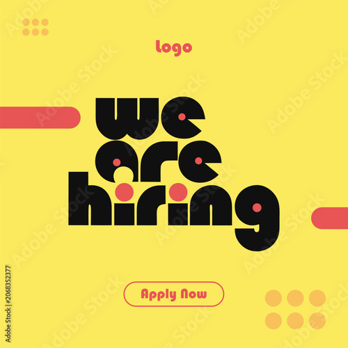 Job hiring Social Media Banner. Recruitment Banner. Job Vacancies Template