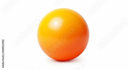 Smooth shiny orange sphere isolated on a white background.