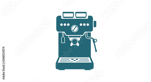Bild auf Leinwand Espresso Machine Illustration on White Background.