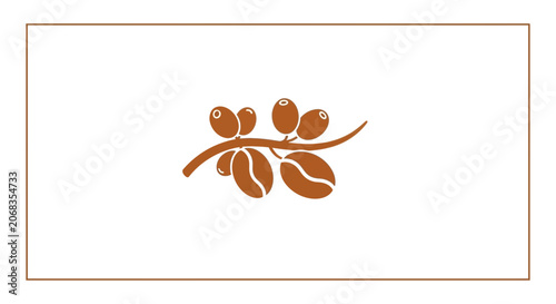 Coffee Branch with Beans Icon