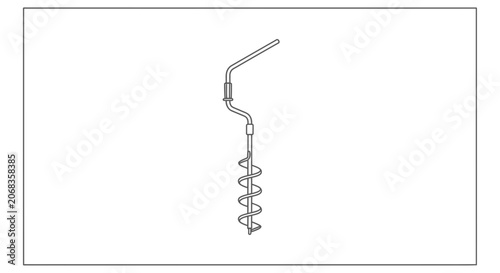 Ice Auger Tool, Spiral Drill for Fishing, Camping, and Outdoor Activities