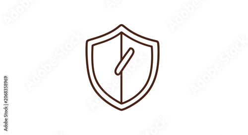 Simple Shield Icon with Checkmark Inside.
