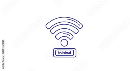 Simple WiFi Symbol with Mininat Label.