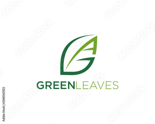GA letter leaf logo
