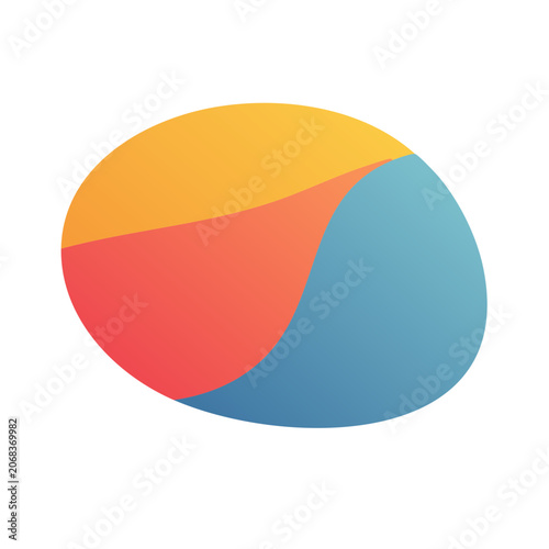 Colorful abstract wave shape vector