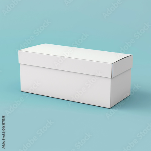 Minimal packaging mockup scene with blank box on clean background  