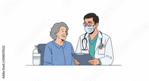 A doctor and patient in a consultation