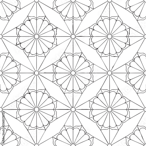 Minimalist islamic sacred geometry seamless repeating pattern design with geometry seamless minimalist