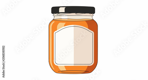 A jar filled with amber-colored liquid