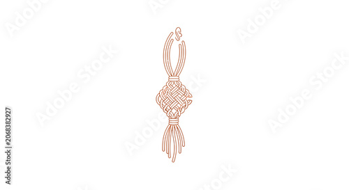 Fotografie Luxury Rose Gold Earring with Tassel Detail.