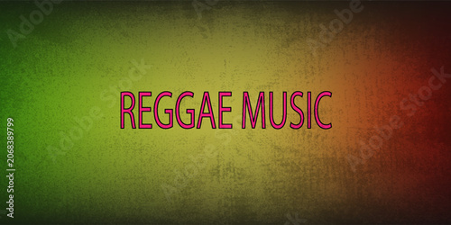Fotografija Modern and popular grunge background with reggae colors: green, yellow, red