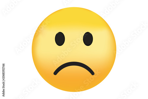 Canvas Print sad emoticon with a smile