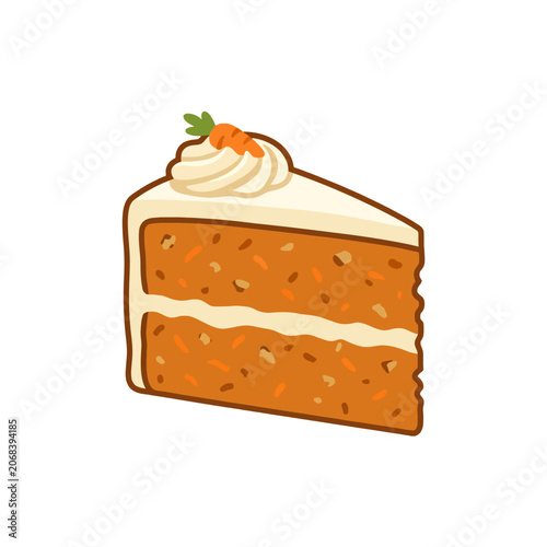 Delicious Carrot Cake Slice with Cream Cheese Frosting