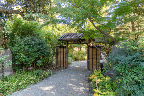 Billede på lærred 日本庭園の門