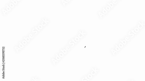 Telephone handset continuous line animation inside a protective shield for secure call concept