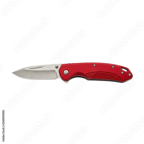 Red Folding Knife Isolated Transparent Background