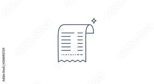 Simple Line Drawing of a Document.