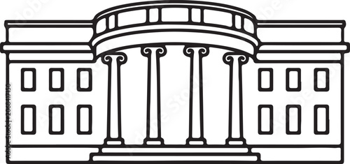 White House line icon