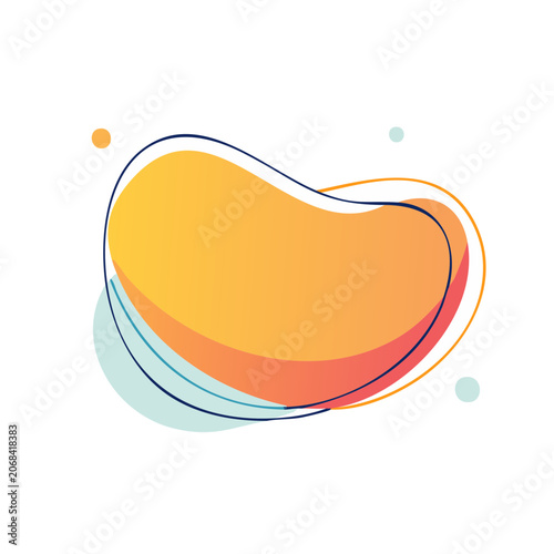 Colorful abstract gradient blob vector