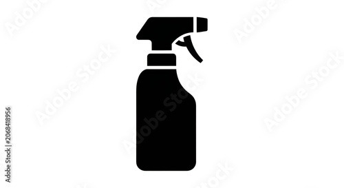 Black silhouette icon of a spray bottle