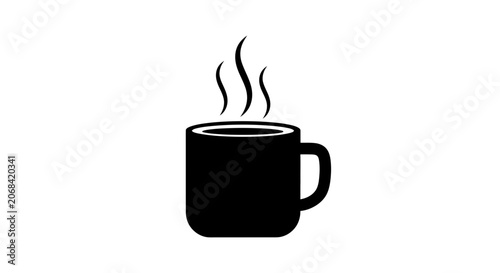 Valokuva Coffee cup filled with a hot beverage releases swirling steam into the air, symbolizing a warm morning routine or a relaxing break during a busy workday in an office or home setting