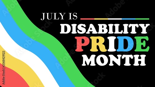 Disability Pride Month background illustration