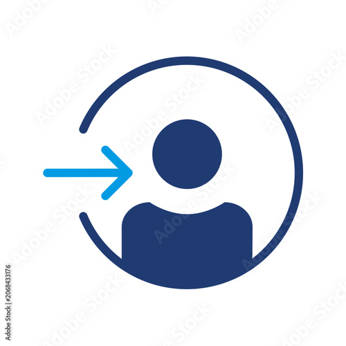 Schilderij op canvas Login Icon