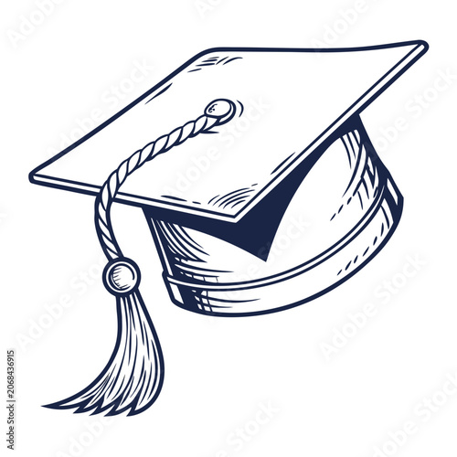 Graduation cap with tassel academic symbol higher education black and white graduation day graduation academic education university certificate achievement celebration knowledge learning