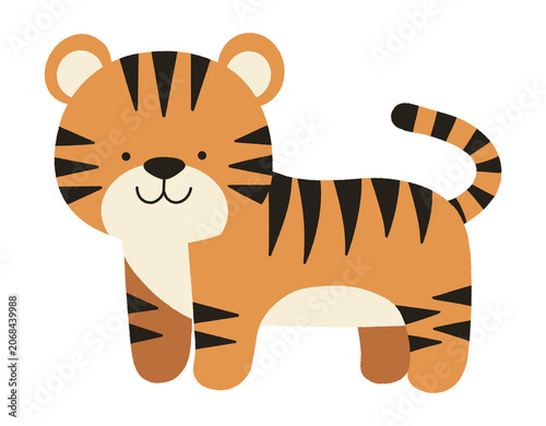 cute baby tiger character