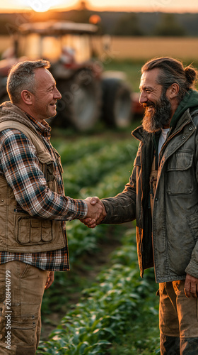 Farmers Shaking Hands at Su...