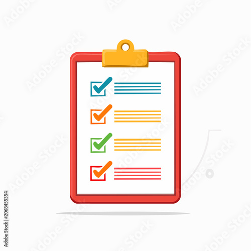Clipboard with checklist and checkmarks