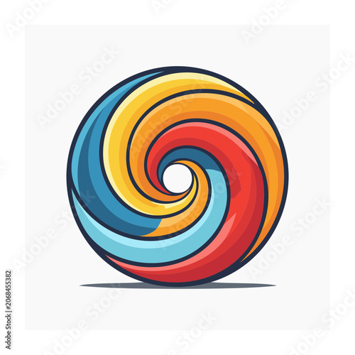 Colorful abstract swirl icon