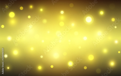 Luxury Golden Bokeh Light Background with Glowing Sparkle Particles and Abstract Shimmer Effect, Background decoration