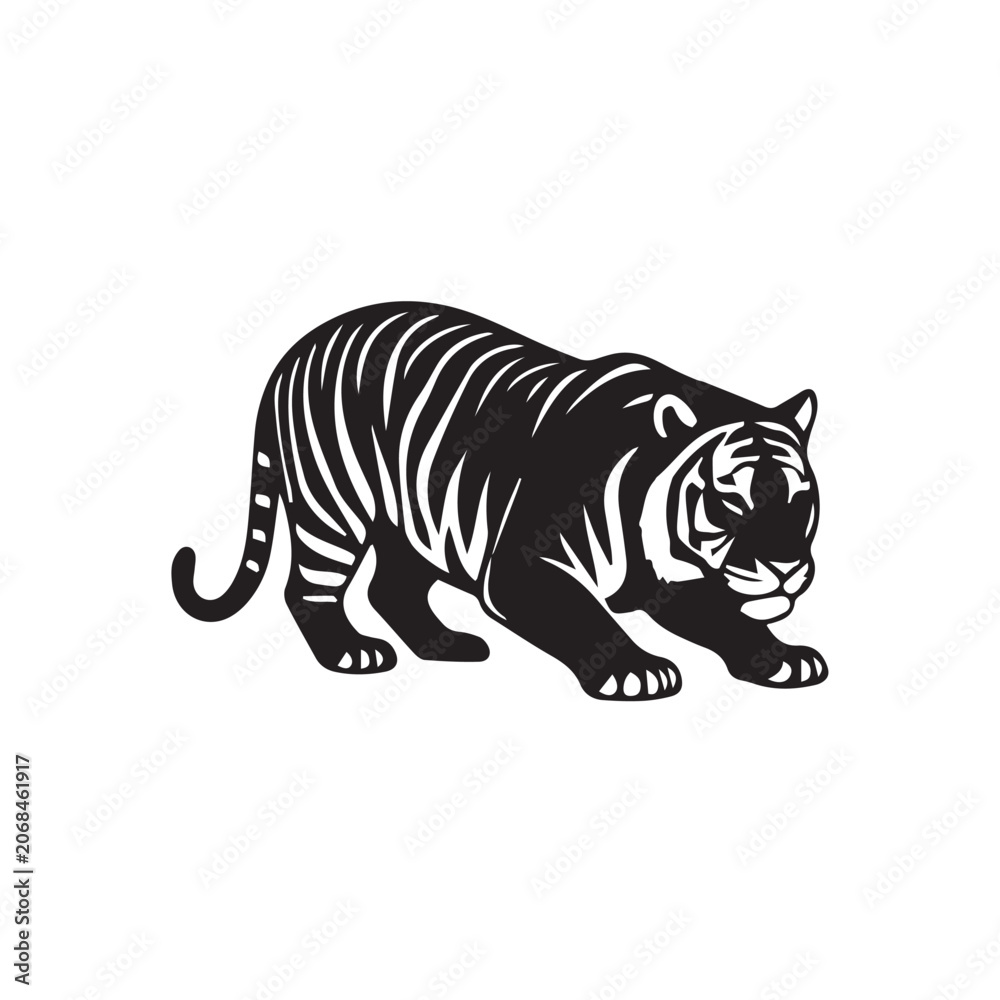 Obraz premium tiger on white background
