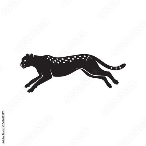 cheetah silhouette vector illustration