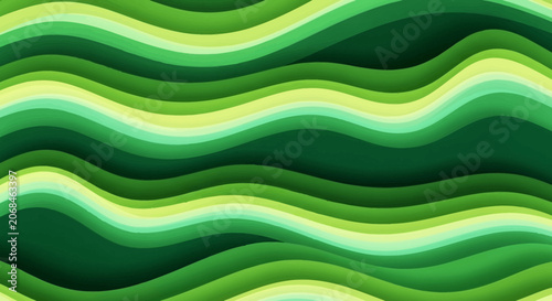 Green Waves Abstract Background Texture