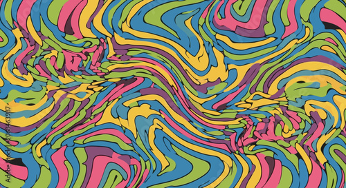 Vivid Trippy Swirl Pattern