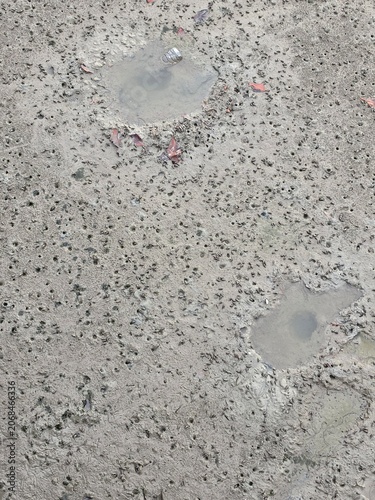 water drops on the ground
